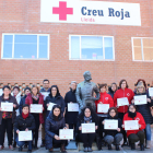 Personal de Creu Roja Lleida recordó ayer a las víctimas en un campo de refugiados en Nigeria. 