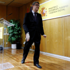 El ministro de Energía, Álvaro Nadal, en la rueda de prensa ofrecida ayer en la sede del ministerio. 