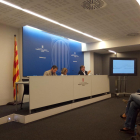 Agustí Serra, durante la sesión informativa sobre la ley de Territorio, ayer en Lleida.