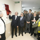 La vicepresidenta de la FEM, Conxita Tarruella, el president de la Diputació, Joan Reñé, i l’alcalde de Lleida, ahir a la inauguració. 