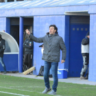 Gustavo Siviero, en un moment del partit davant de l’Espanyol B.