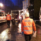 El equipo de vacunación en ruta hacia la residencia de Bellvís. 