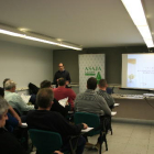 Imagen de la sesión informativa de Agroseguro en Lleida el viernes.