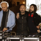 Guille Milkiway, Rafa Ariño y Axel Pi, en una sesión musical en noviembre en la Zona Alta de Lleida.
