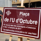 Lleida ha inaugurat aquest dissabte al migdia la plaça de l'U d'Octubre, ubicada davant del CAP del barri de Cappont, cruïlla amb els carrers Esperança Gonzalez i Marqués de Leganés