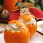 Naranjas con crema de naranja