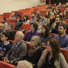 Asistentes al congreso de digestología, ayer, en la Llotja.