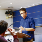 Errejón ayer en rueda de prensa.