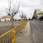 La zona de la avenida de Guissona donde se habilitará el parking.