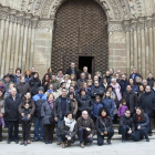 Los visitantes que ayer participaron en Coneguem l’Urgell. 