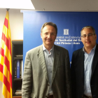 Josep Palau, a la derecha de la imagen, junto a Albert Alins. 