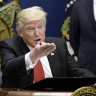 Donald Trump, divendres al Pentàgon, on va anunciar l’ordre executiva migratòria.