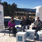 Mariví Chacón con Gerard Sabarich y Josep Maria Lladós.