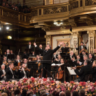 Riccardo Muti, ayer, en un momento de tradicional concierto de Año Nuevo en Viena.