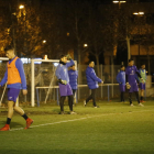 Els jugadors del Lleida es van entrenar ahir al camp Annex de cara al partit de demà.