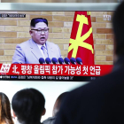 Sud-coreans observen Kim Jong-un en el discurs de Cap d’Any.