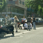 El motorista accidentado ayer en Prat de la Riba. 