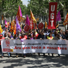 Els sindicats denuncien la precarietat laboral i les fractures socials l'1 de maig