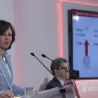 Ana Botín, presidenta del Banc Santander, ahir.
