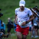 Kilian Jornet en los últimos compases de la Marathon du Mont-Blanc.