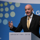El president de la FIFA, Gianni Infantino, ahir a Buenos Aires.