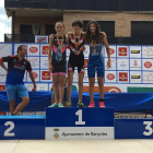 Zoe Escobar, subcampeona de Catalunya de triatlón de categoría infantil