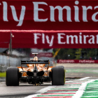 Fernando Alonso, ahir durant la qualificació al circuit de Monza.