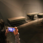 Peanyes buides al Museu de Lleida, que exhibien peces de Sixena.