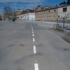 La señalización horizontal en la carretera Fraga-Massalcoreig.