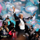 Andrés Manuel López Obrador tras la confirmación de su victoria en las urnas.