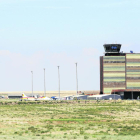 L’aeroport d’Alguaire en una imatge de diumenge.