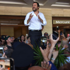 Matteo Salvini, ahir en un acte de campanya a Catània.