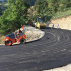 Els treballs d’ampliació de la carretera de Mont.