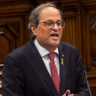 El president de la Generalitat, Quim Torra, ayer, en el Parlament.