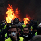 Disturbios en París durante las protestas de los “chalecos amarillos” del pasado fin de semana.