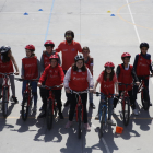Escobar ensenya el bon ús de la bicicleta a l’Escola Riu Segre