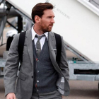 Messi marcando estilo en el vestir.