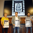 Joan J. Busqueta, Josep Ibarz y Robert Porta, ayer en el IEI.