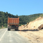 Los trabajos en la carretera de Cervià a Les Borges Blanques.
