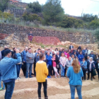 Els participants van visitar l’antic cementiri del Soleràs, on s’ha exhumat una fossa comuna.