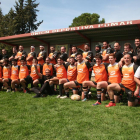 Formación del Quebrantahuesos Rugby Club, equipo aragonés que la próxima temporada competirá en Catalunya.