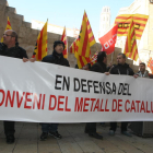 Protesta de los trabajadores del metal en Lleida, en 2013.