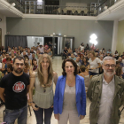 Joan Teran, Anna Arqué, Elisenda Paluzie y Carles Riera, en el debate que convocó Endavant. 