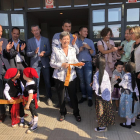 La delegada del Gobierno, Teresa Cunillera, durante la inauguración de la Fira del Préssec de Alfarràs. 