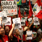 Simpatizantes del expresidente brasileño en un acto de apoyo el pasado miércoles en Brasil.
