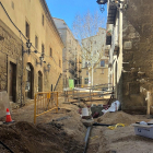 Las obras que se están llevando a cabo en la calle Sant Miquel.