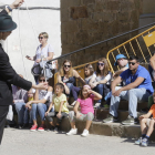 Una de las actuaciones de ayer en las calles de Montgai.