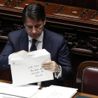 El nou president del Govern italià, Giuseppe Conte, ahir a la Cambra dels Diputats.