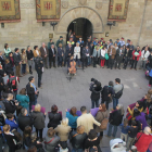 Una concentració contra la violència masclista a Lleida.