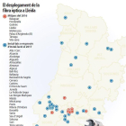 La fibra òptica s'enlaira a la fi a Lleida i passa de 8 a 40 municipis en un any
